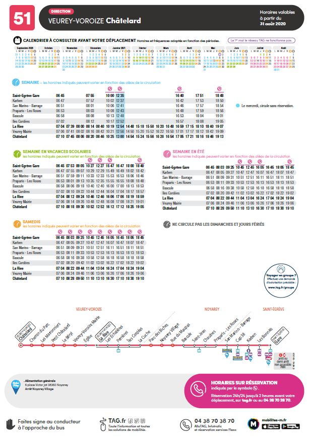 GRILLES HORAIRES BUS SCOLAIRES + 51